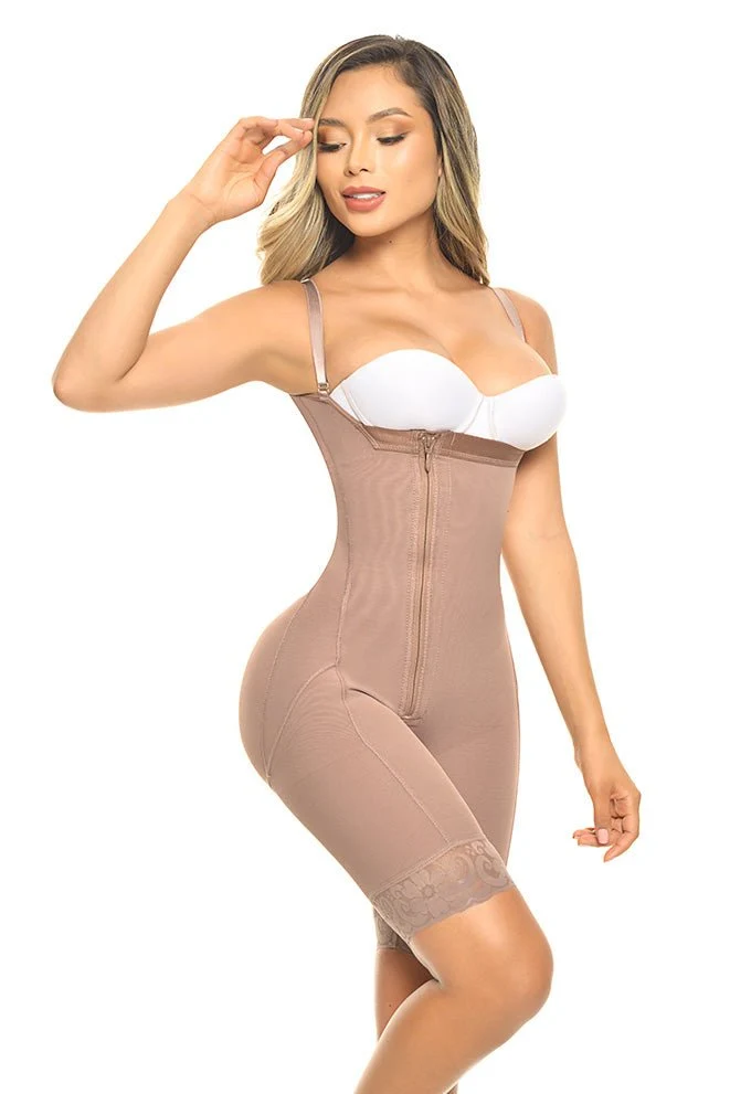 FAJA SHORT TIRANTE AJUSTABLE Y AJUSTE EN CIERRE CON REALCE MAXI *OFERTA FINAL* FP6064 - Cocoa