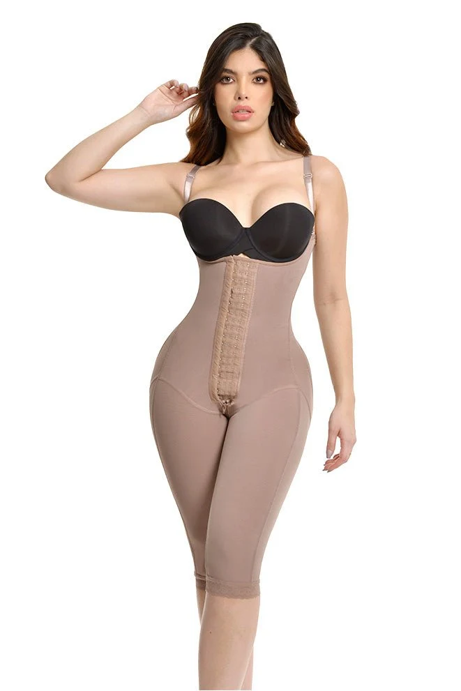 FAJA DE PIERNA LARGA TIRANTE AJUSTABLE Y 3 FILAS DE BROCHES REALCE AUTENTIC *OFERTA FINAL* FP6146 - Cocoa