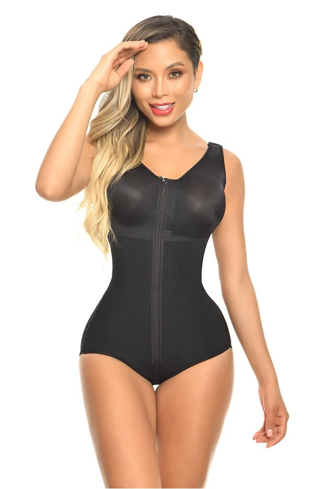 FAJA BODY CON BRASIER CON AJUSTE EN CIERRE FP1600 - Negro