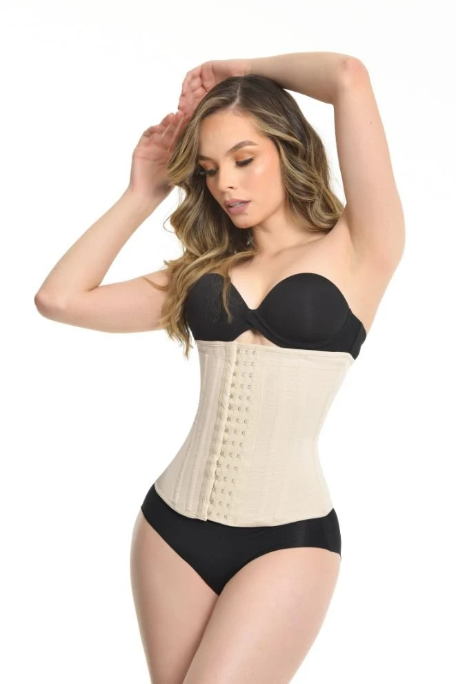 Cinturilla Powernet de Alta Compresión 9 Varillas Broches para Moldear la Cintura | F1024A - Beige