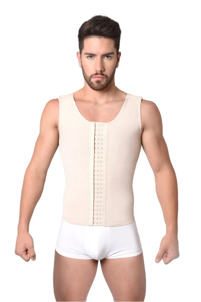 FAJA CHALECO MASCULINO CON 3 FILAS DE BROCHES FP1055