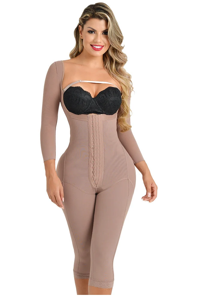 FAJA CAPRI CON MANGAS Y 3 FILAS DE BROCHE MAGIC FP6072