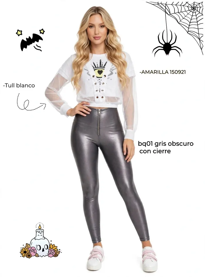 Blusa Brandfit Tull Negro Tull Blanco