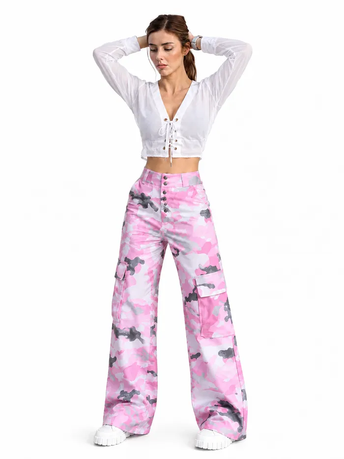 Pantalón Brandfit BQ97 Camuflado Rosa