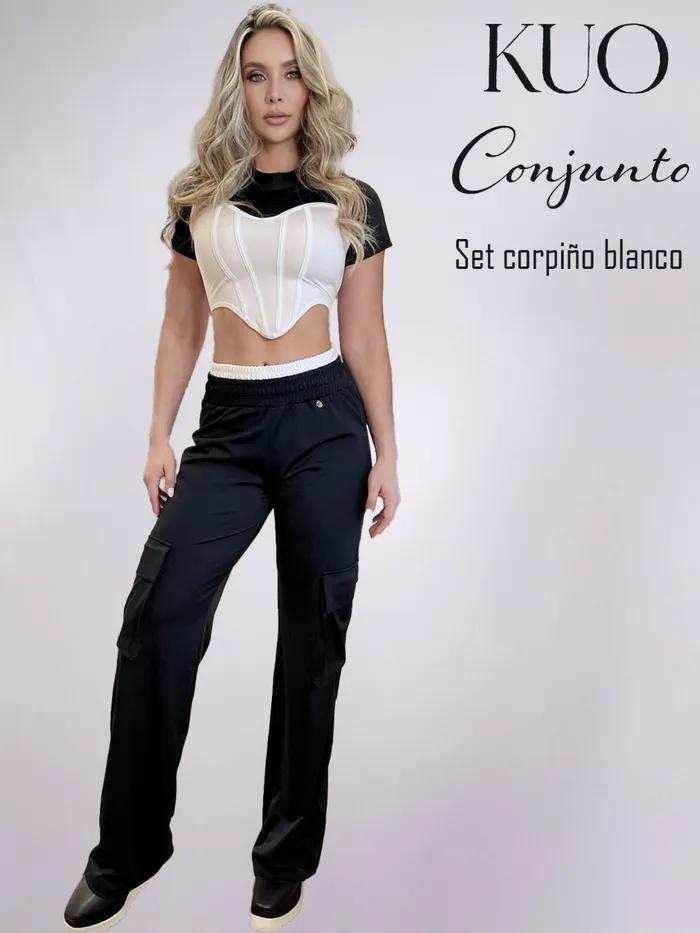 Conjunto KUO Set Corpiño Blanco