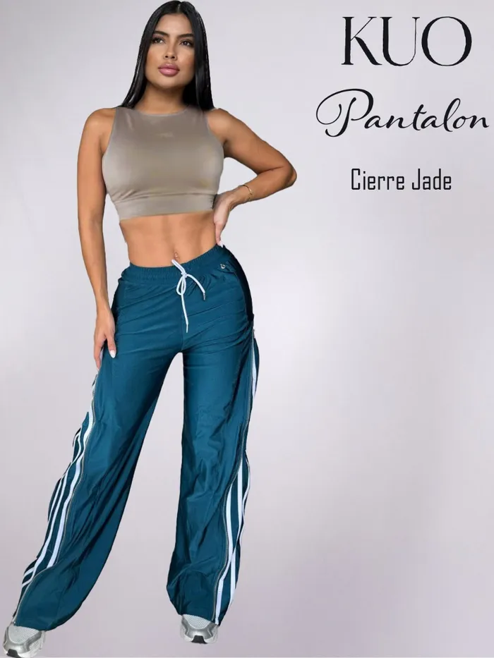 Pantalón KUO Cierre Azul Petroleo