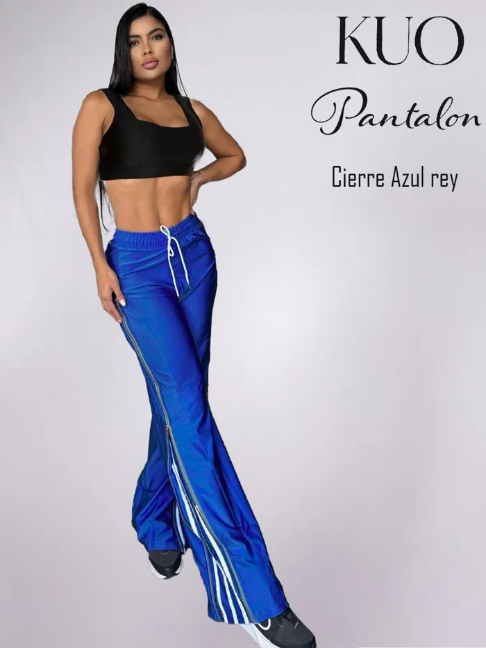 Pantalón KUO Cierre Azul Rey