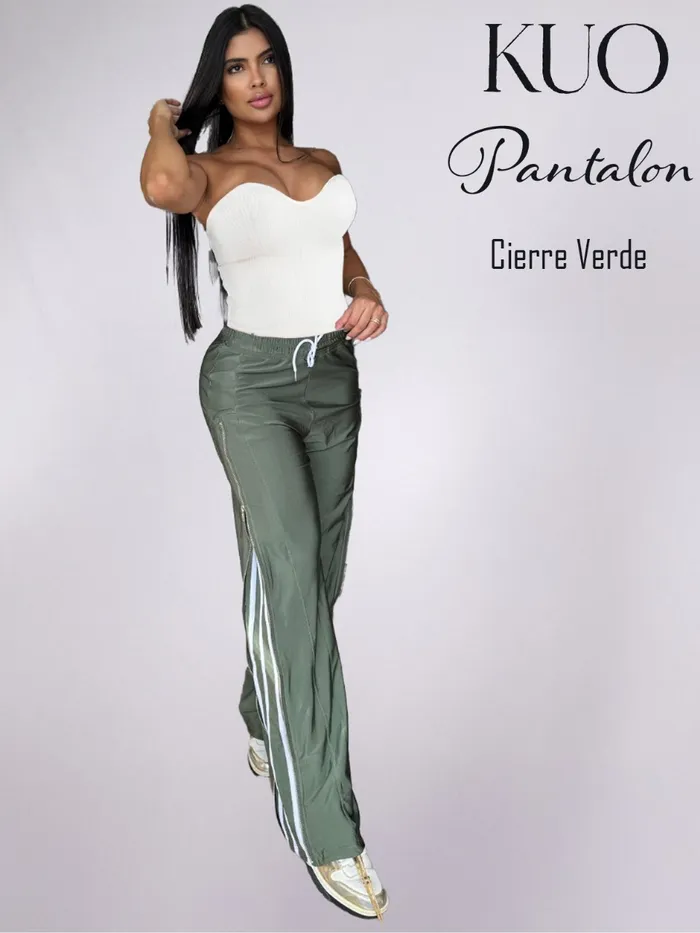 Pantalón KUO Cierre Verde
