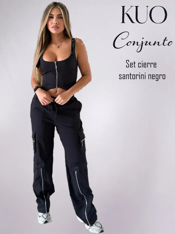 Conjunto KUO Set Cierre Santorini Negro