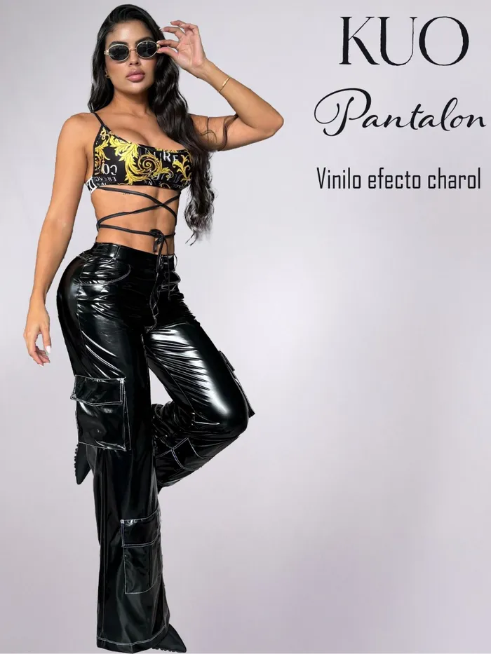 Pantalón KUO Vinilo Efecto Charol