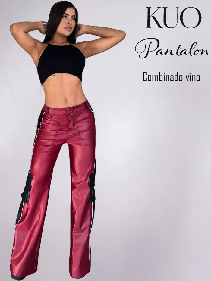 Pantalón KUO Combinado Vino