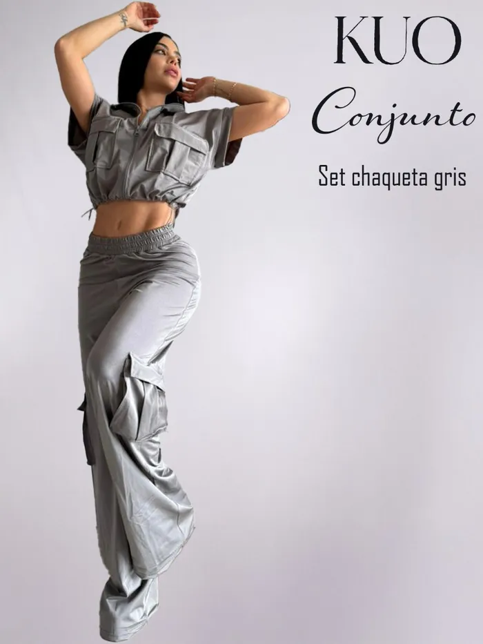 Conjunto KUO Set Chaqueta Gris