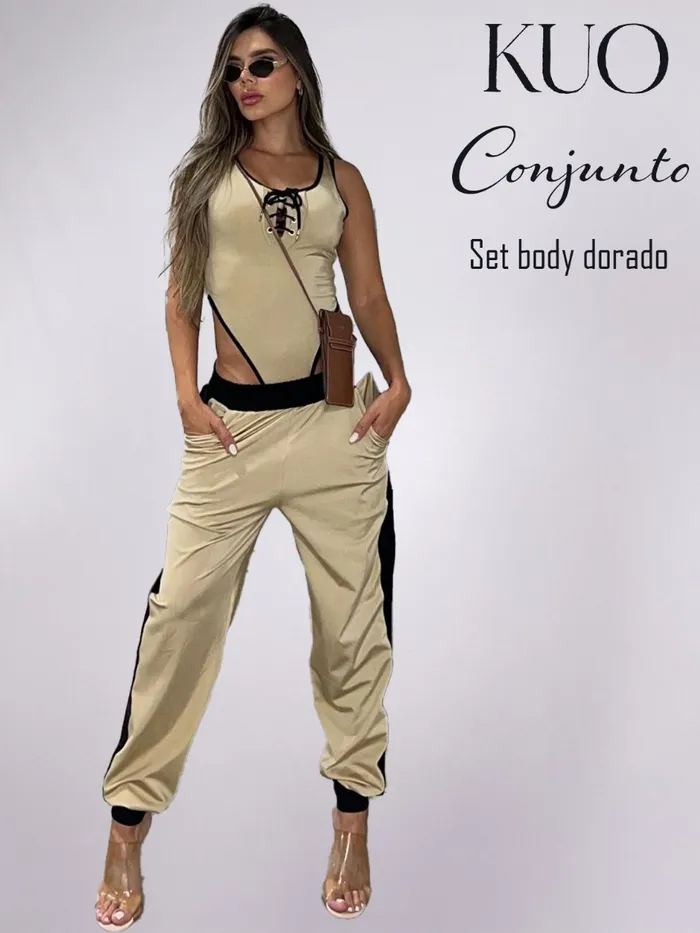 Conjunto KUO Set Body Dorado