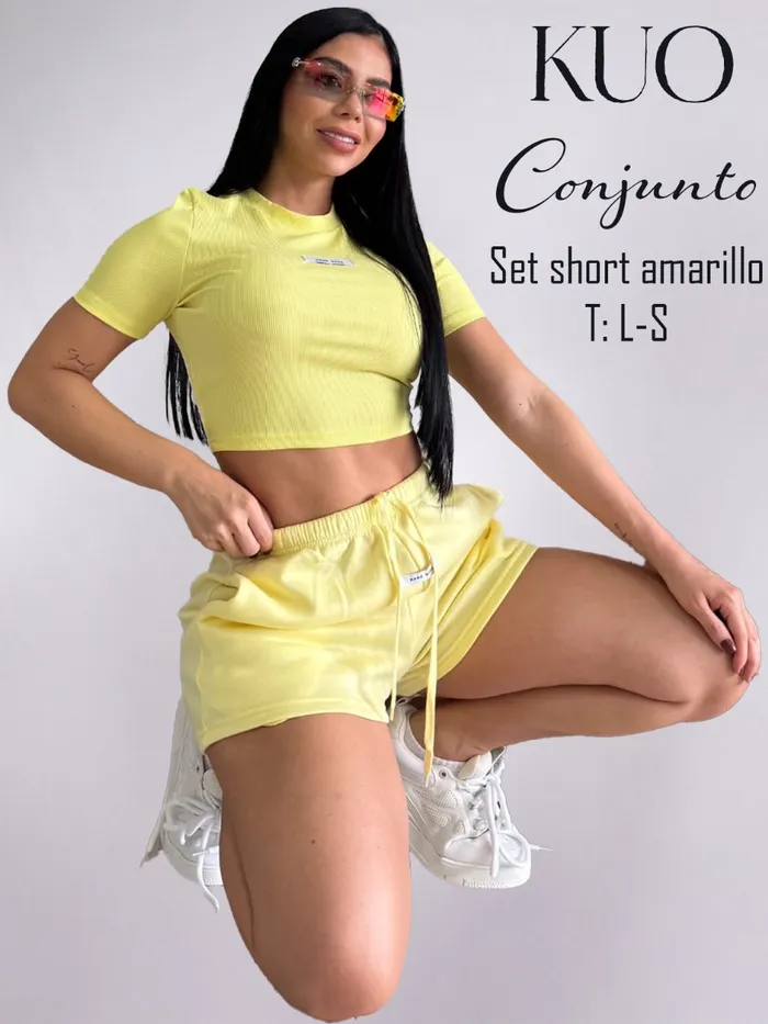 Conjunto KUO Set Short Amarillo