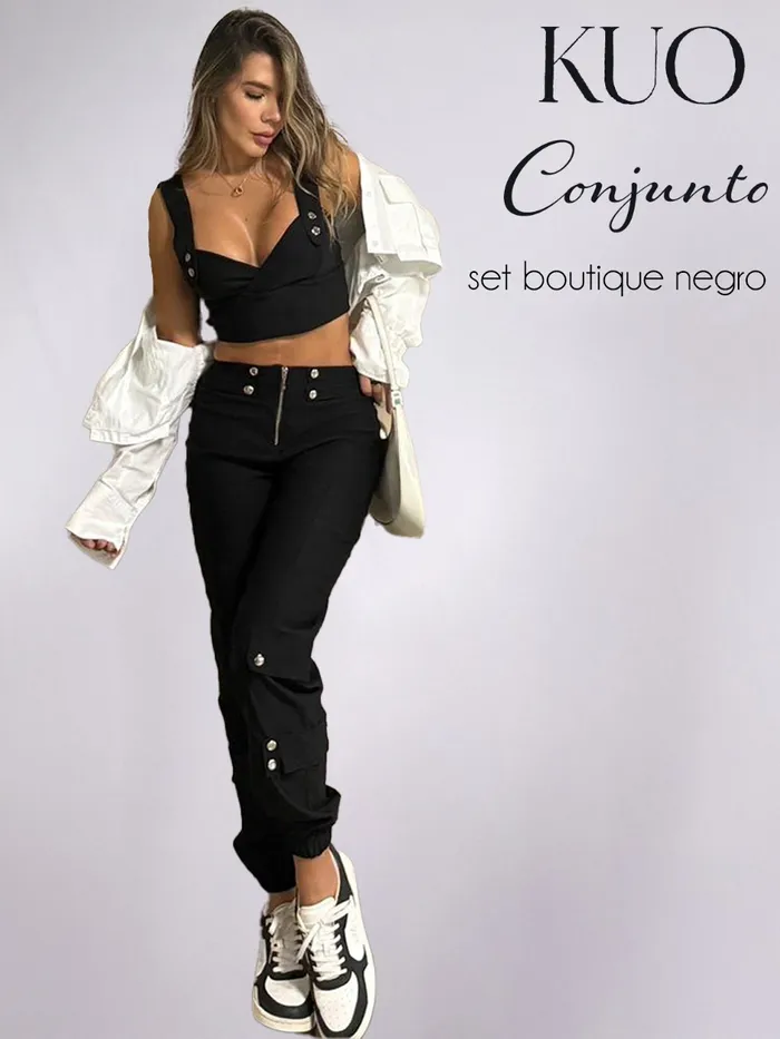 Conjunto KUO Set Boutique Negro