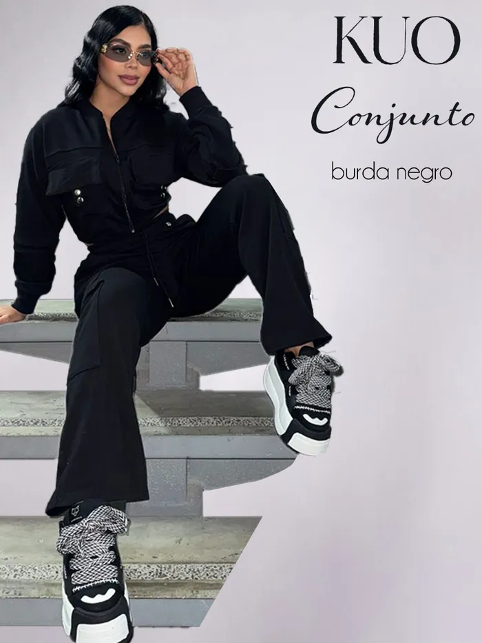 Conjunto KUO Boutique Burda Negro