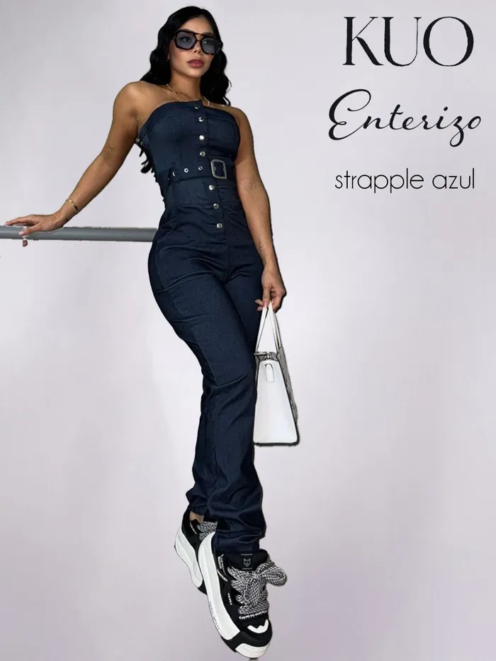 Enterizo KUO Boutique Strapple Azul