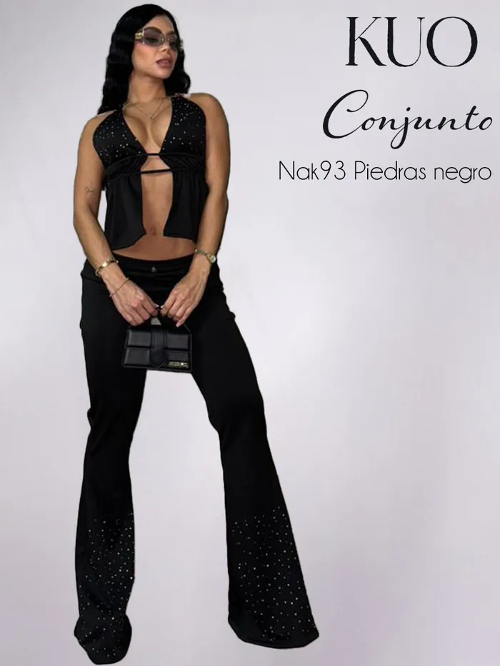 Conjunto KUO Boutique NAK93 Piedras Negro