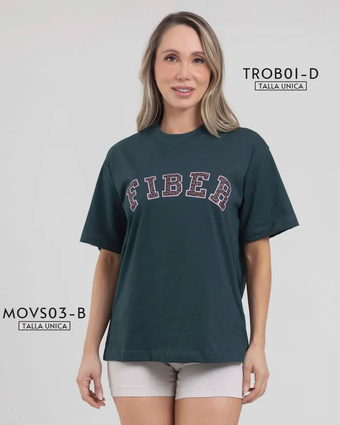 Blusa Fiber Tropi Vibes TROB01D Oversize