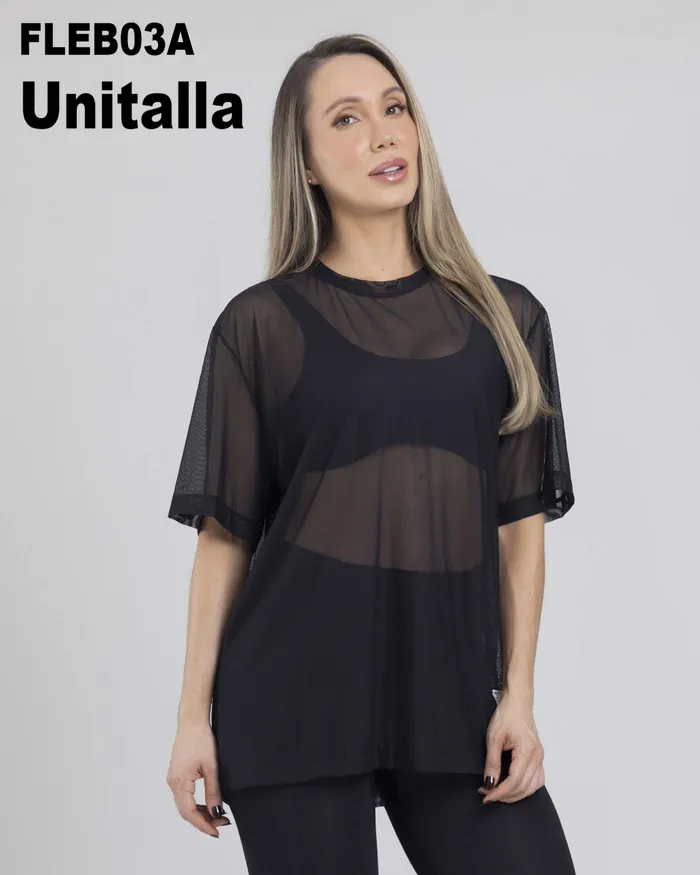 Blusa Fiber Flexi Mode FLEB03A Oversize