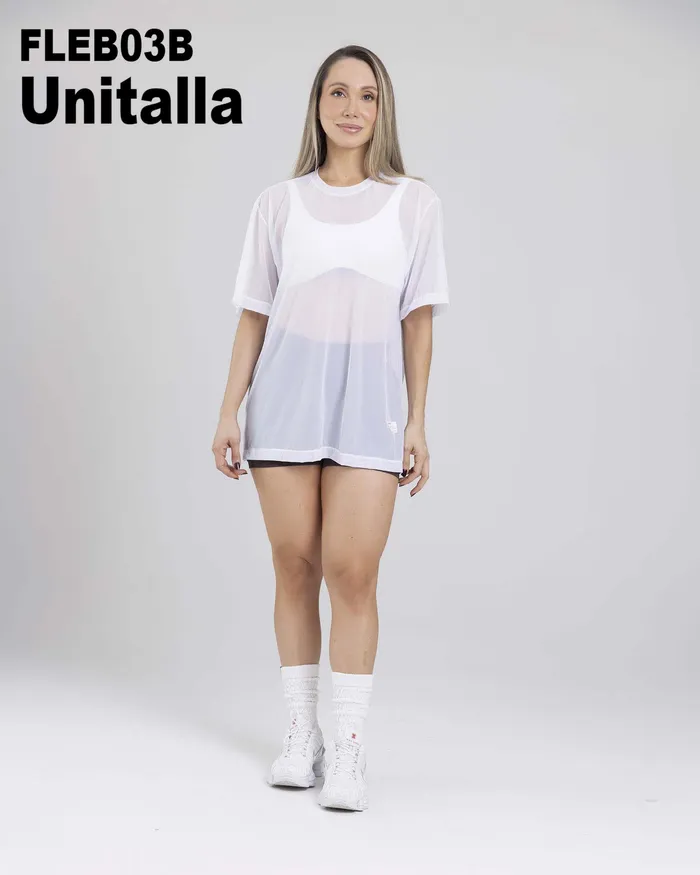 Blusa Fiber Flexi Mode FLEB03B Oversize