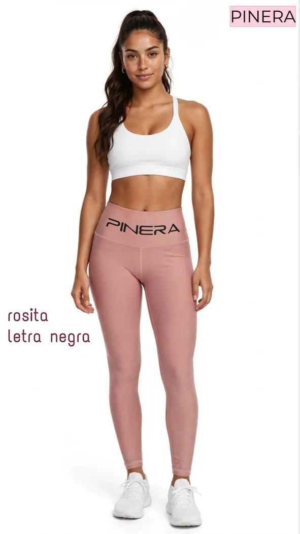 Legging Pinera Rosita Letra Negra