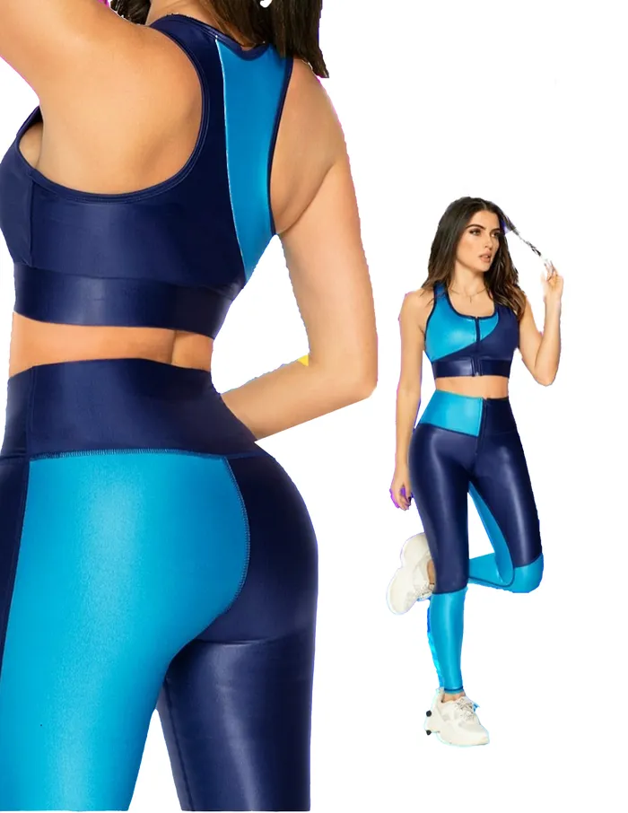 Conjunto Pinera Bicolor Azul