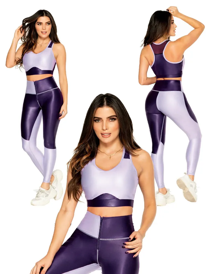 Conjunto Pinera Bicolor Lila