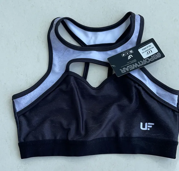 Top UFS Negro con Gris Hoyuelo Arriba