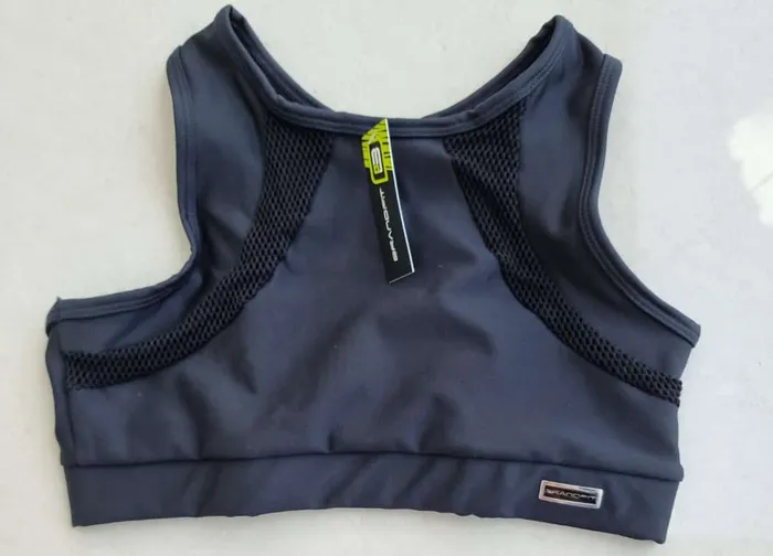 Top Brandfit Doble Malla Lateral Negro