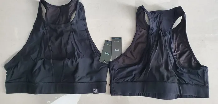 Top Fiber Clasic Triangulo Alto Negro