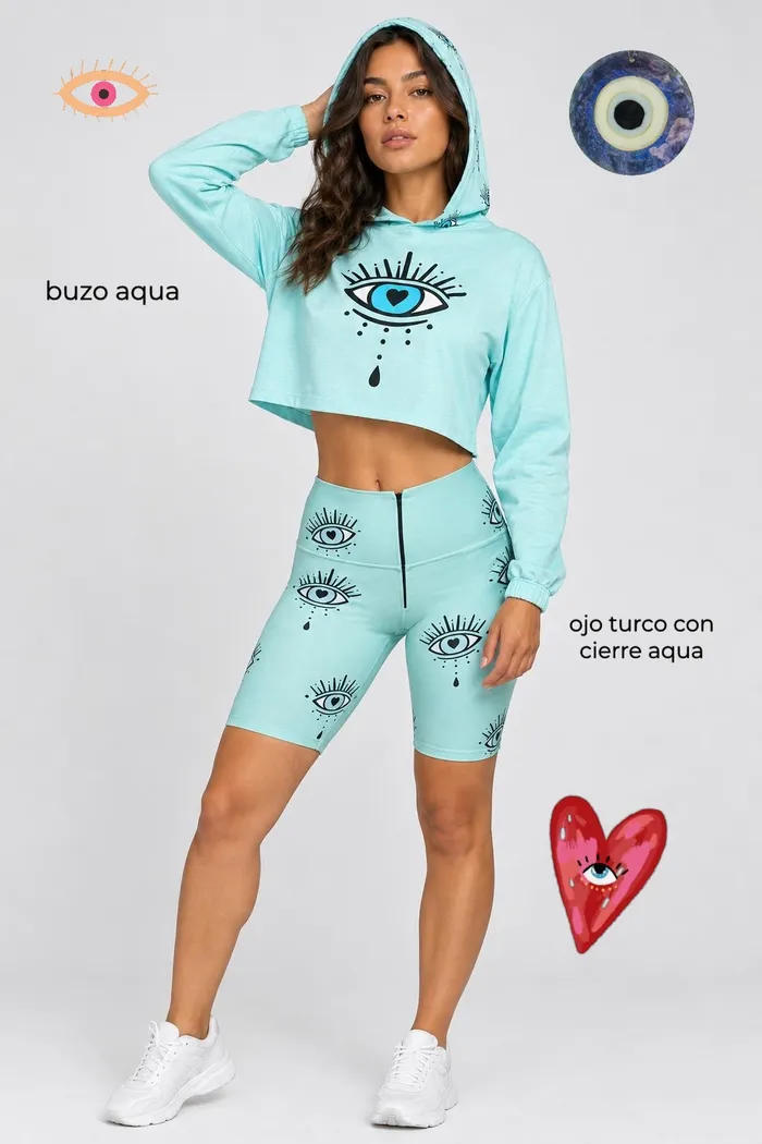 Short Brandfit Biker Ojo Turco con Cierre Aqua