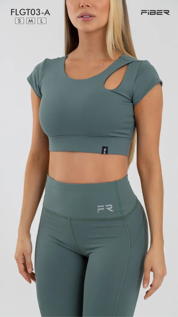 Top Fiber Feeling MANGA CORTA VERDE FLGT03 A