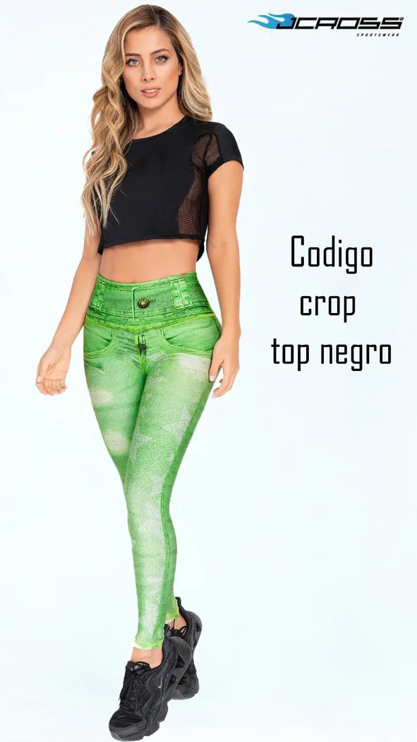 Blusa JCross Crop Top Negro