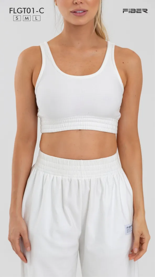 Top Fiber Feeling MANGA SISA BLANCO FLGT01 C RESORTE