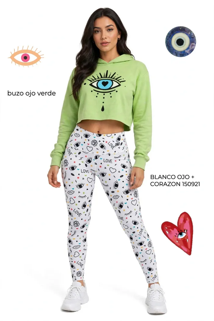 Legging Brandfit BLANCO OJO + CORAZON 150921
