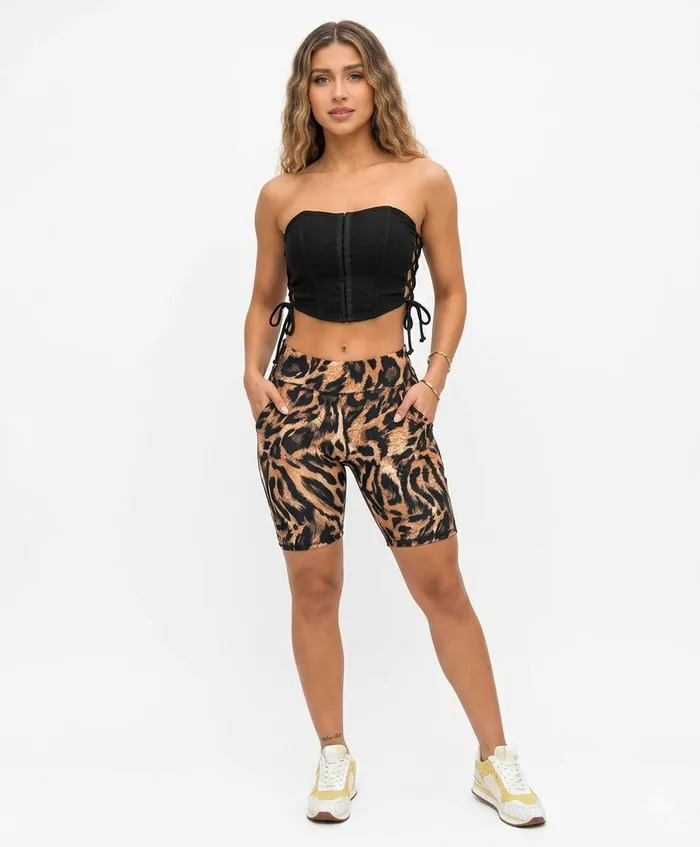Short Brandfit Efecto Cuero BQ51 Tigre