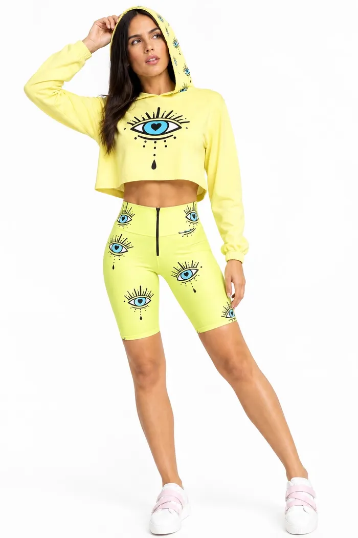 Chamarra Brandfit Buzo Ojo Amarillo